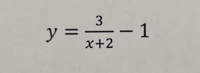 y= 3/x+2 -1