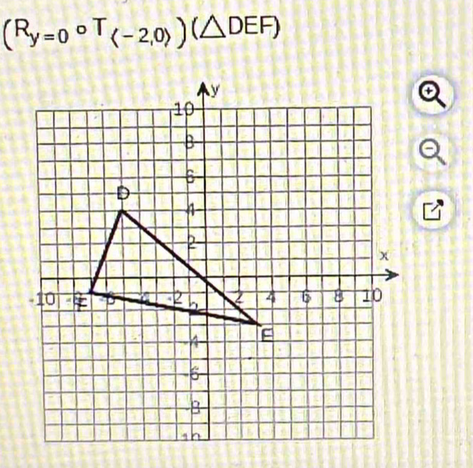 (R_y=0circ T_(-2,0))(△ DEF)