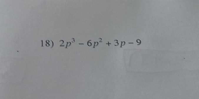 2p^3-6p^2+3p-9