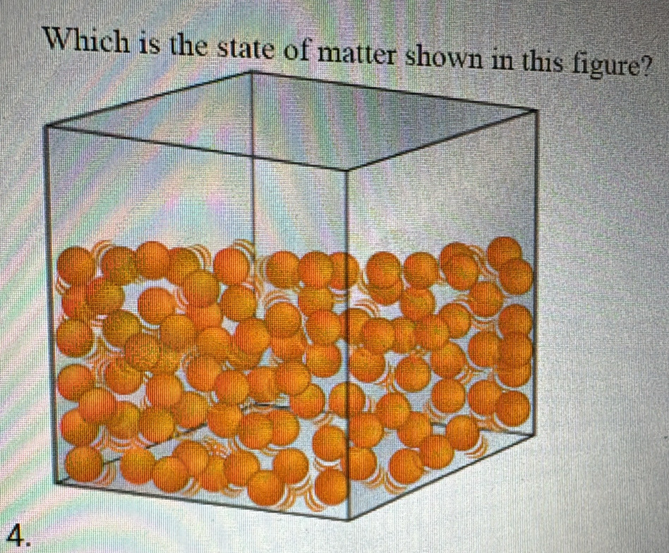 Which is the state of matter shfigure? 
4.