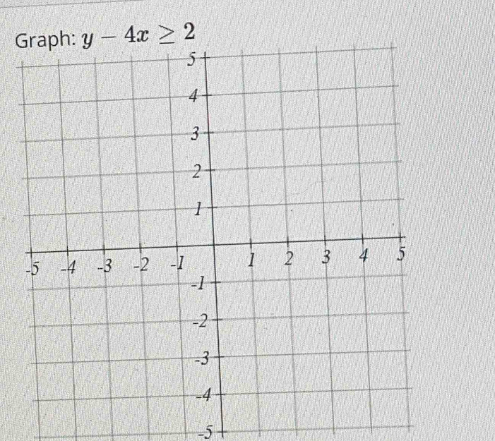 y-4x≥ 2
-5