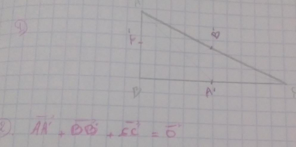 vector AA'+vector BB'+vector GC'=vector 0