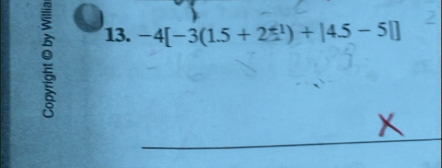 -4[-3(1.5+2% ^1)+|4.5-5|]