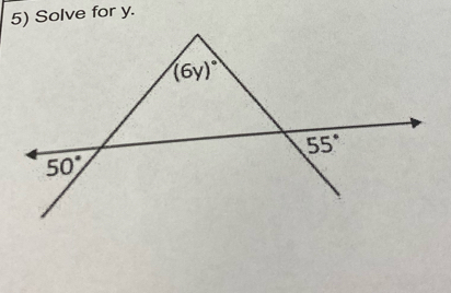 Solve for y.