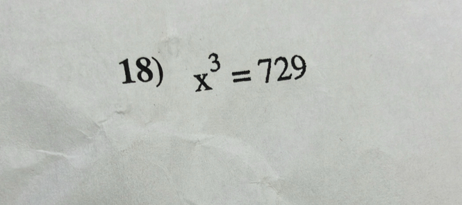 x^3=729