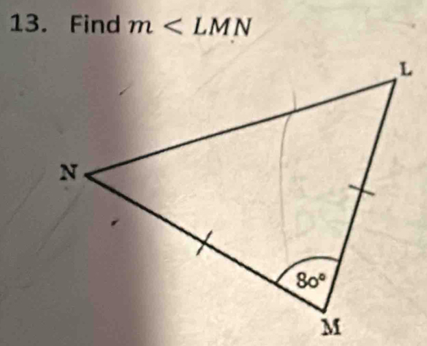 Find m∠ LMN