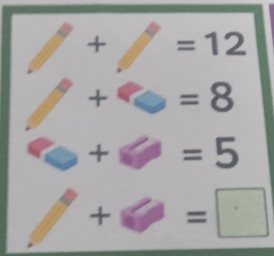 □  + =12
A
+ 20 =8
20 +=5
+bigcirc =□