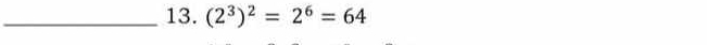 (2^3)^2=2^6=64