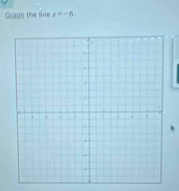 Graph the line x=-6,