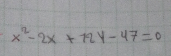 x^2-2x+12y-47=0