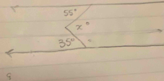 55°
x°
35°