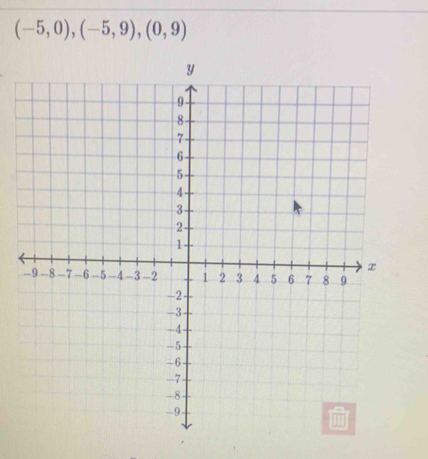 (-5,0),(-5,9), (0,9)