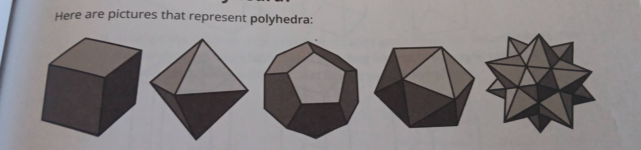 Solved: Here are pictures that represent polyhedra: [Math]