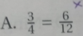  3/4 = 6/12 