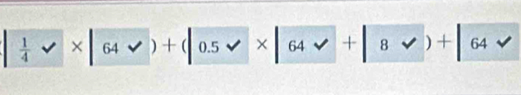 × 64 ) + ( 0.5 × 64 + 8 I ) + 64