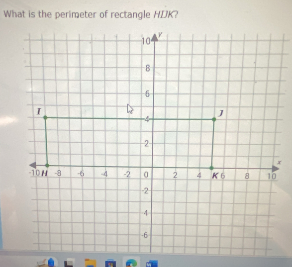 What is the perimeter of rectangle HIJK?