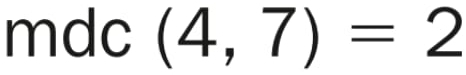 mdc (4,7)=2