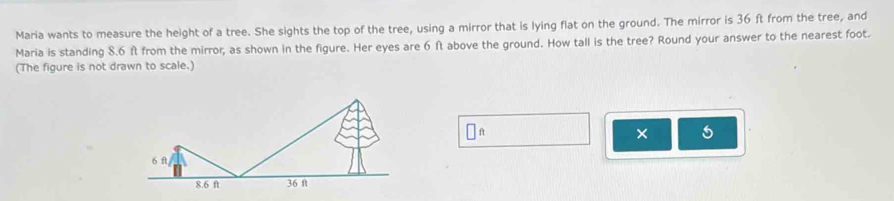Solved: Maria wants to measure the height of a tree. She sights the top ...