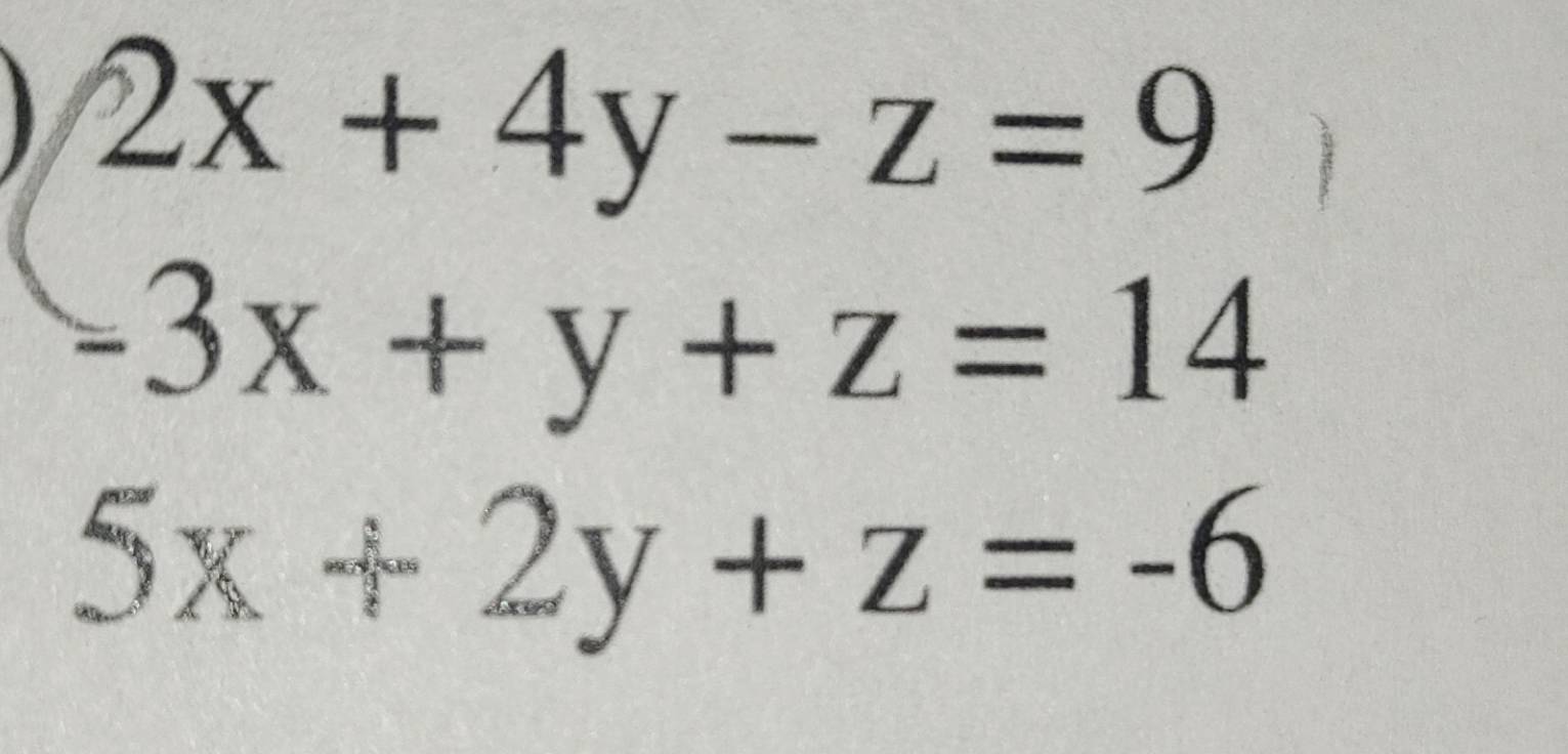 5x+2y+z=-6