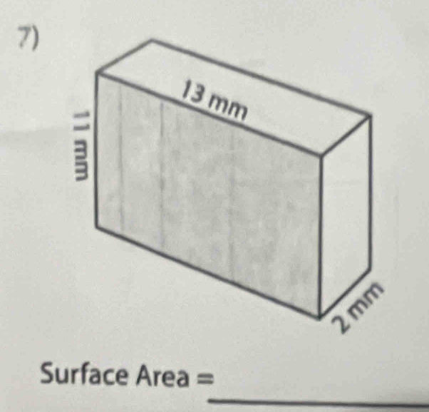 Surface Area =