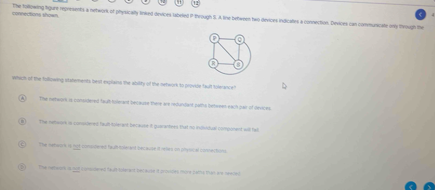 Solved: connections shown. The following figure represents a network of ...