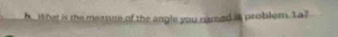 What is the measure of the angle you named is problem 1a?