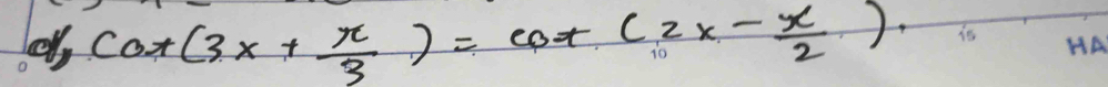 ey cot (3x+ π /3 )=cot (2x- π /2 ).