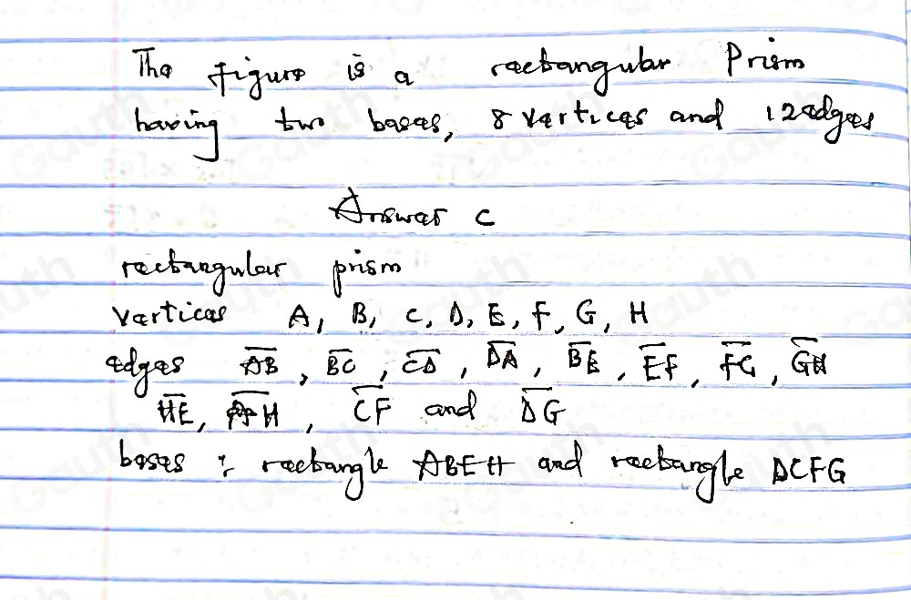 Solved: Classify the figure. Identify its vertices, edges, and bases ...