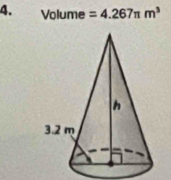 Volume =4.267π m^3