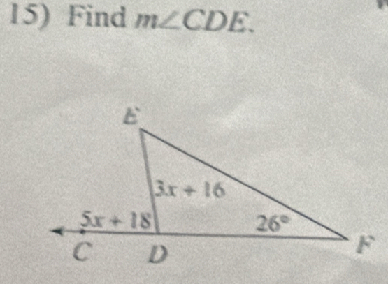 Find m∠ CDE.