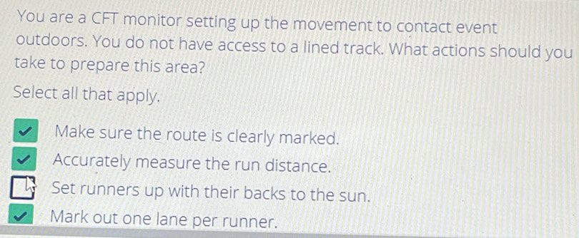 Solved: You are a CFT monitor setting up the movement to contact event ...