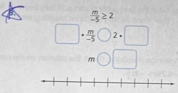  m/-5 ≥ 2
□ 
 m/-5  2.
m