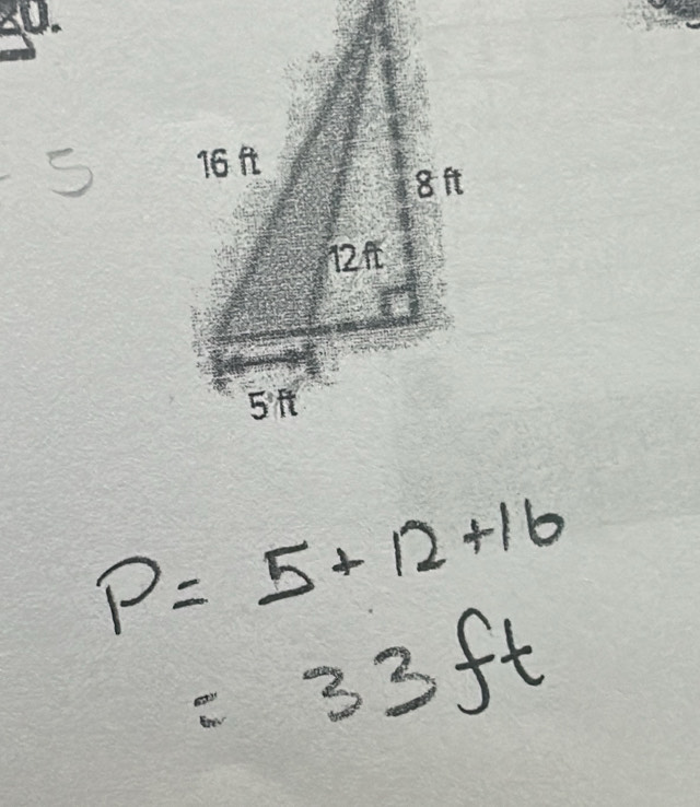 P=5+12+16
=33ft