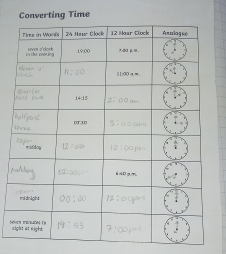 Converting Time
s