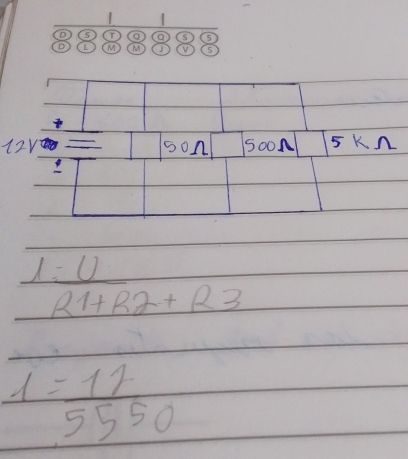 12V son 5ooN 5K A 
1: 0
R1+R2+R3
1= 11/5550 