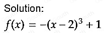 Solution:
f(x)=-(x-2)^3+1