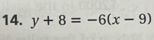 y+8=-6(x-9)