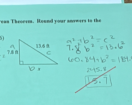 ean Theorem. Round your answers to the 
6) 
1.