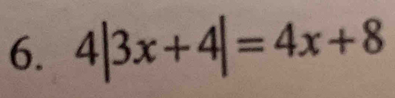 4|3x+4|=4x+8