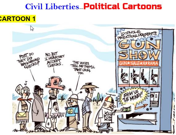 Civil Liberties.Political Cartoons 
ARTOON 1