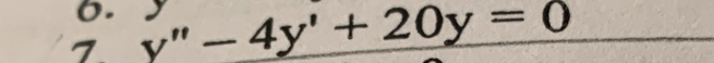 7 y''-4y'+20y=0