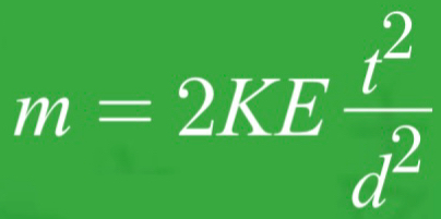 m=2KE l^2/d^2 