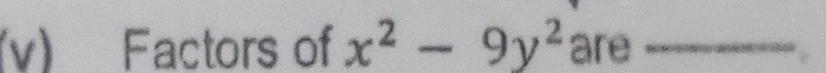 Factors of x^2-9y^2 are_