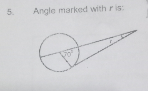 € Angle marked with r is: