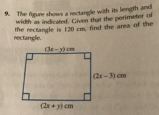 Solved: The figure shows a rectangle with its length and width as ...