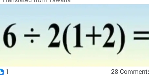 6/ 2(1+2)=
1 28 Comments