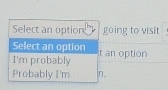 oing to visit 
an option