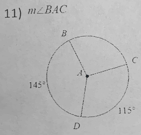 m∠ BAC
C