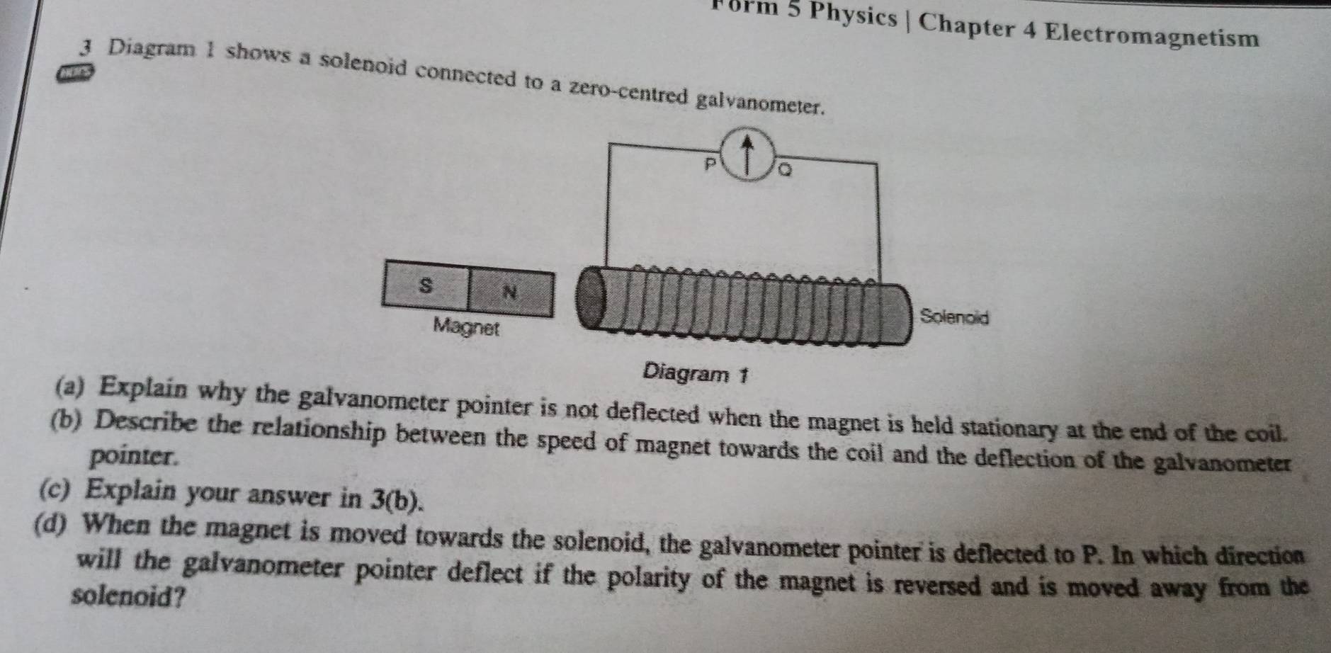 Selesai:Form 5 Physics | Chapter 4 Electromagnetism 3 Diagram 1 shows a ...