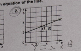 equation of the line.
2.
x